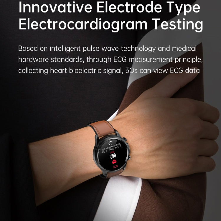 E400 1.39 inch HD Round Screen TPU Watch Strap Smart Watch Supports ECG Monitoring/Non-invasive Blood Sugar(Black) - Smart Wear by buy2fix | Online Shopping UK | buy2fix