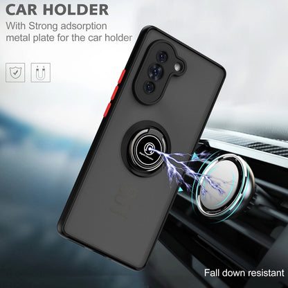 For Huawei nova 10 Q Shadow 1 Series TPU + PC Phone Case with Ring Holder(Black+Black) - Huawei Cases by buy2fix | Online Shopping UK | buy2fix