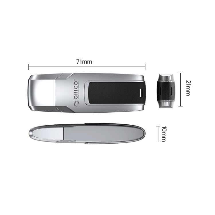 ORICO USB Flash Drive, Read: 100MB/s, Write: 50MB/s, Memory:256GB, Port:Type-C(Silver) - USB Flash Drives by ORICO | Online Shopping UK | buy2fix