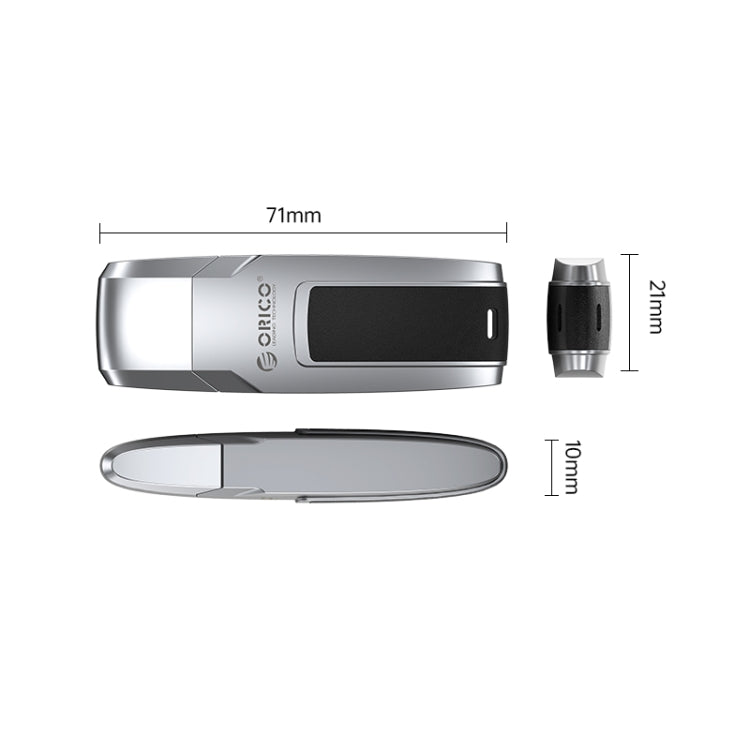 ORICO USB Flash Drive, Read: 260MB/s, Write: 70MB/s, Memory:128GB, Port:Type-C(Silver) - USB Flash Drives by ORICO | Online Shopping UK | buy2fix