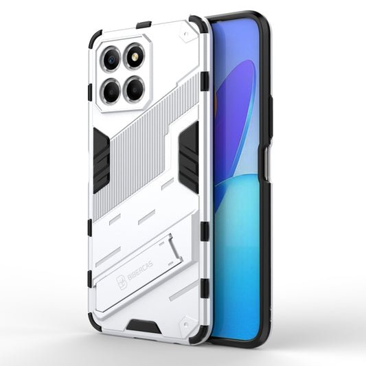 For Honor X8 5G Punk Armor PC + TPU Phone Case with Holder(White) - Honor Cases by buy2fix | Online Shopping UK | buy2fix