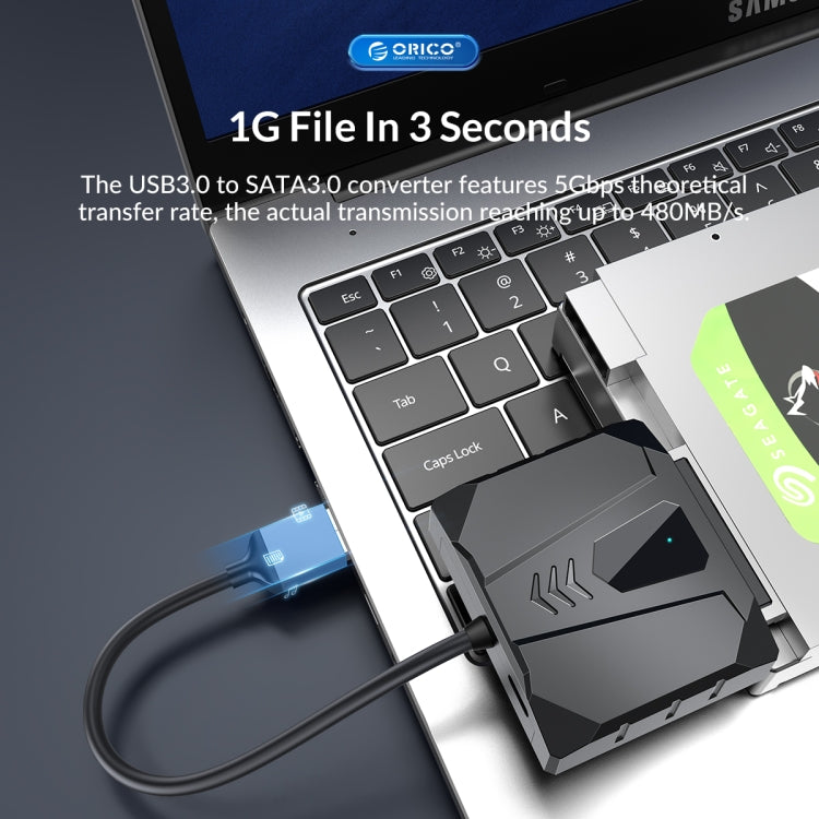 ORICO UTS2 USB 3.0 2.5-inch SATA HDD Adapter, Cable Length:0.3m - USB to IDE / SATA by ORICO | Online Shopping UK | buy2fix