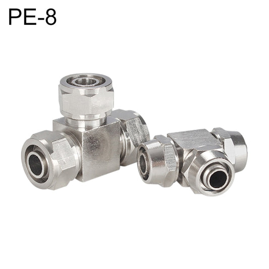 PE-8 LAIZE Nickel Plated Copper Y-type Tee Pneumatic Quick Connector -  by LAIZE | Online Shopping UK | buy2fix
