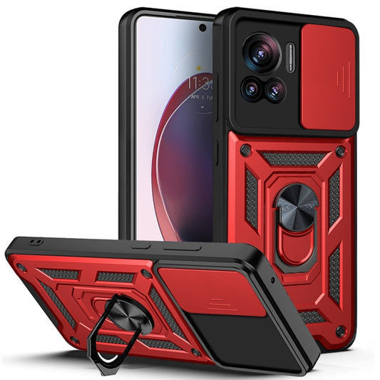 For Motorola Edge 30 Ultra Sliding Camera Cover Design TPU+PC Phone Case(Red) - Mobile Accessories by buy2fix | Online Shopping UK | buy2fix