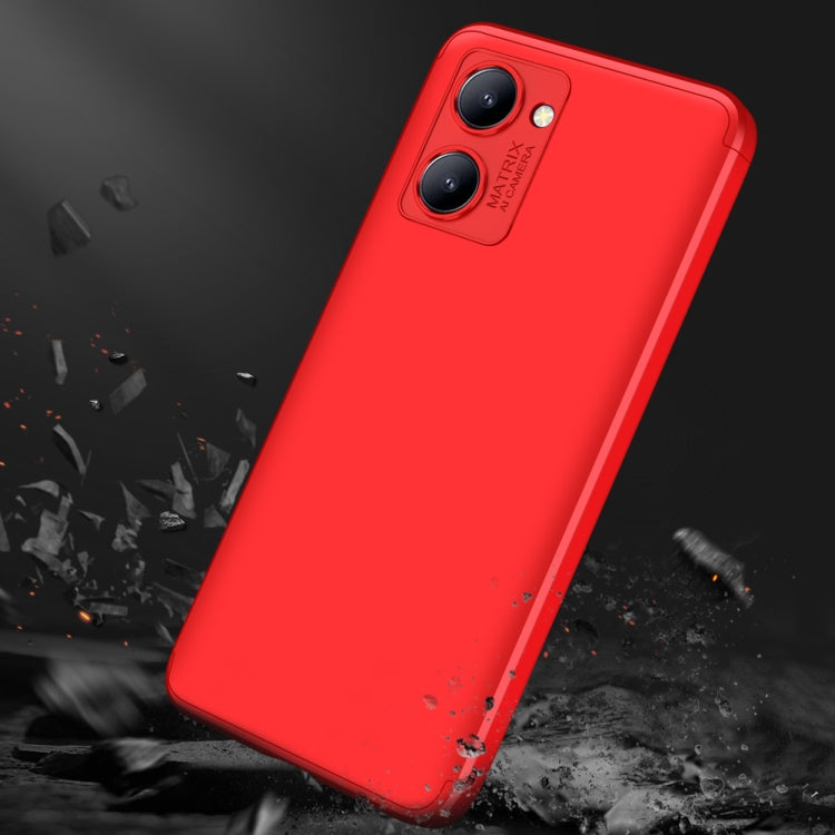 For Realme C33 GKK Three Stage Splicing Full Coverage PC Phone Case(Red) - Realme Cases by GKK | Online Shopping UK | buy2fix
