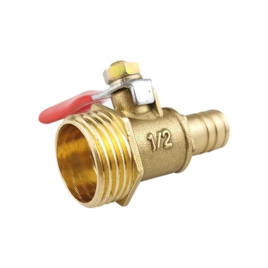 LAIZE Pneumatic Hose Connector Copper Ball Valve, Specification:Outside 4-Barb 10mm - Valve Series by LAIZE | Online Shopping UK | buy2fix