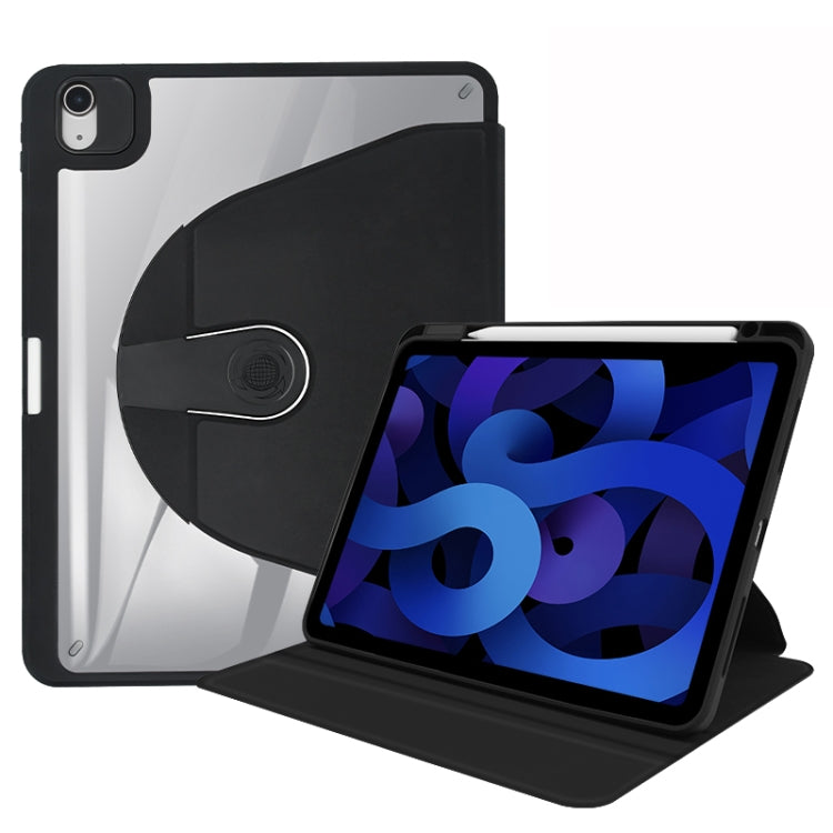 For iPad 2025 / 2022 Acrylic 360 Degree Rotation Holder Tablet Leather Case(Black) - iPad 2025 / 2022 Cases by buy2fix | Online Shopping UK | buy2fix