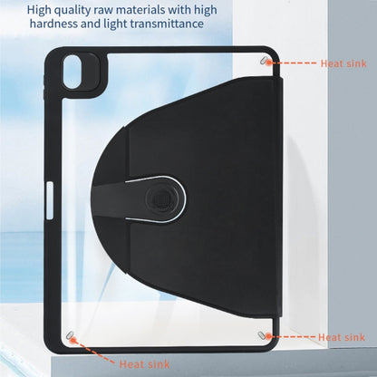 For iPad 2025 / 2022 Acrylic 360 Degree Rotation Holder Tablet Leather Case(Black) - iPad 2025 / 2022 Cases by buy2fix | Online Shopping UK | buy2fix