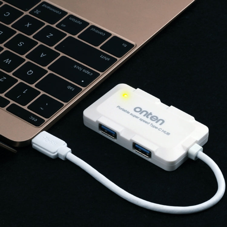 Onten OTN-9102 4-port USB3.0 Portable HUB Docking Station(Black) - Computer & Networking by Onten | Online Shopping UK | buy2fix