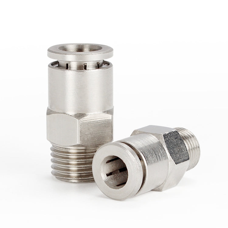 PC16-03 LAIZE Nickel Plated Copper Male Thread Straight Pneumatic Quick Connector -  by LAIZE | Online Shopping UK | buy2fix