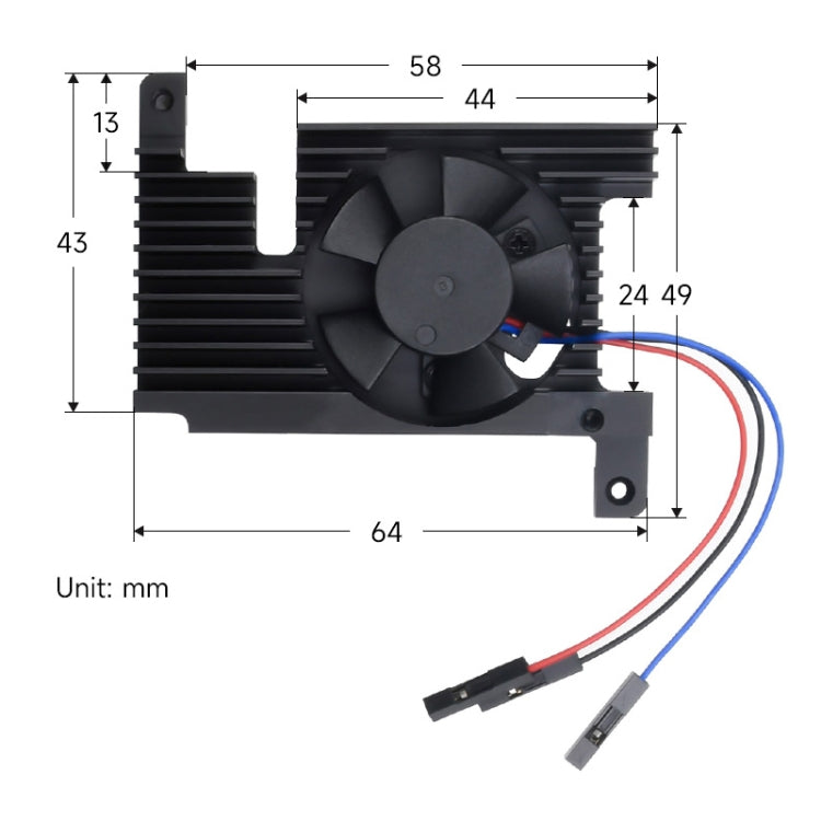 Waveshare Dedicated All-In-One Aluminum Alloy Cooling Fan For Raspberry Pi 4B - Other Accessories by WAVESHARE | Online Shopping UK | buy2fix