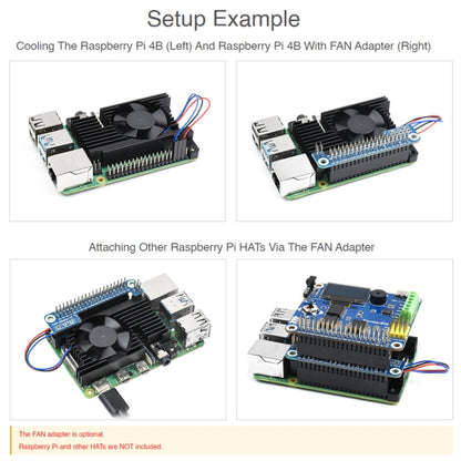 Waveshare Dedicated All-In-One Aluminum Alloy Cooling Fan For Raspberry Pi 4B - Other Accessories by WAVESHARE | Online Shopping UK | buy2fix