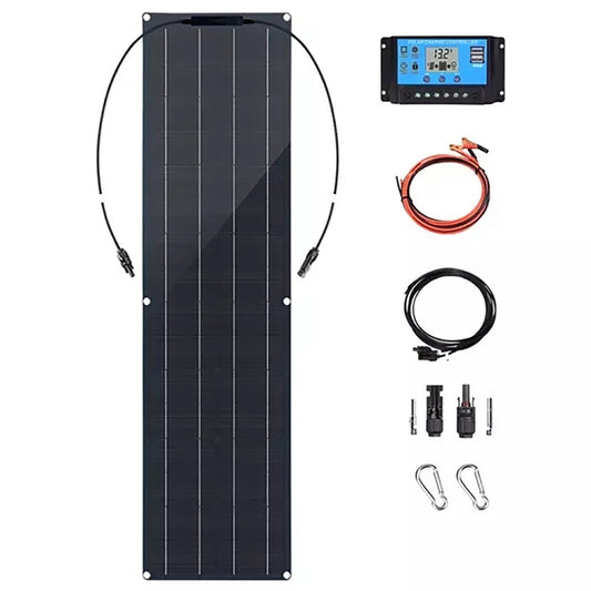 50W Single Board with 40A Controller PV System Solar Panel(Black) - Consumer Electronics by buy2fix | Online Shopping UK | buy2fix