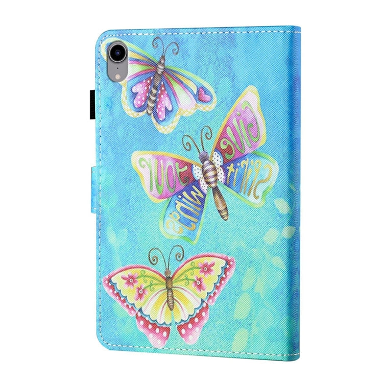 For iPad 2025 / 2022 Coloured Drawing Stitching Smart Leather Tablet Case(Colorful Butterflies) - iPad 2025 / 2022 Cases by buy2fix | Online Shopping UK | buy2fix