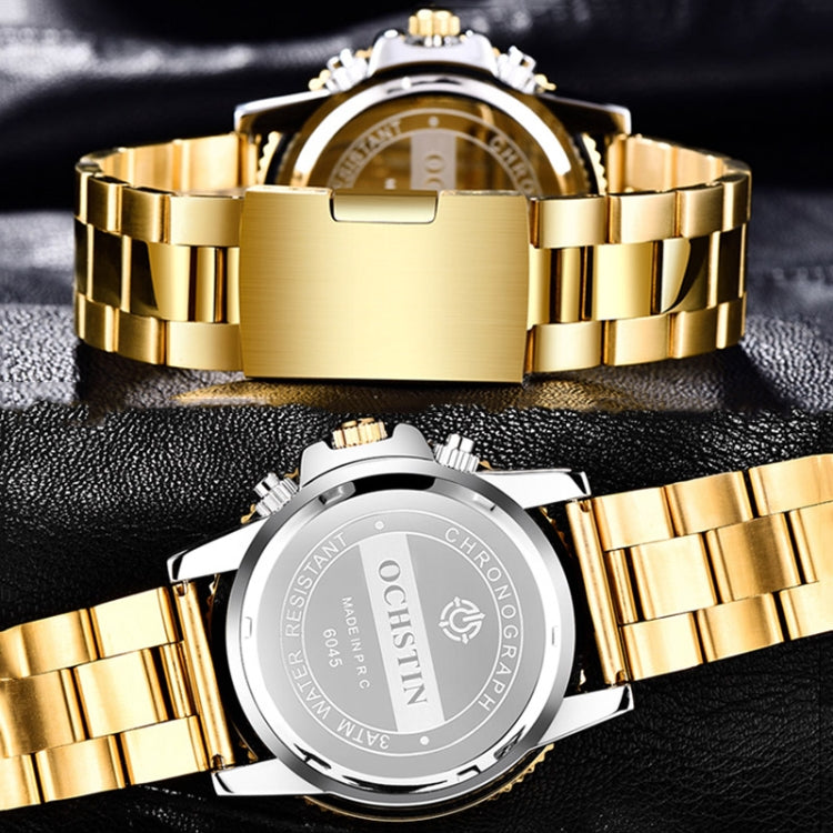 OCHSTIN 7244 Fashion Steel Strap Multifunctional Quartz Men Watch(Silver White) - Metal Strap Watches by OCHSTIN | Online Shopping UK | buy2fix