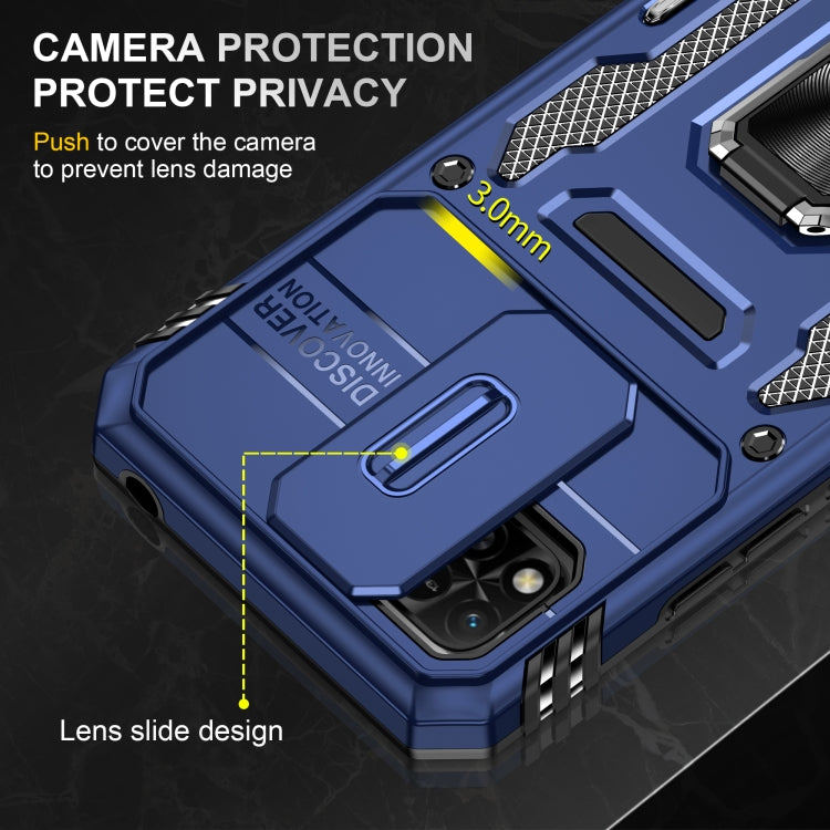 For Xiaomi Redmi 9C / 10A Armor PC + TPU Camera Shield Phone Case(Navy Blue) - Xiaomi Cases by buy2fix | Online Shopping UK | buy2fix