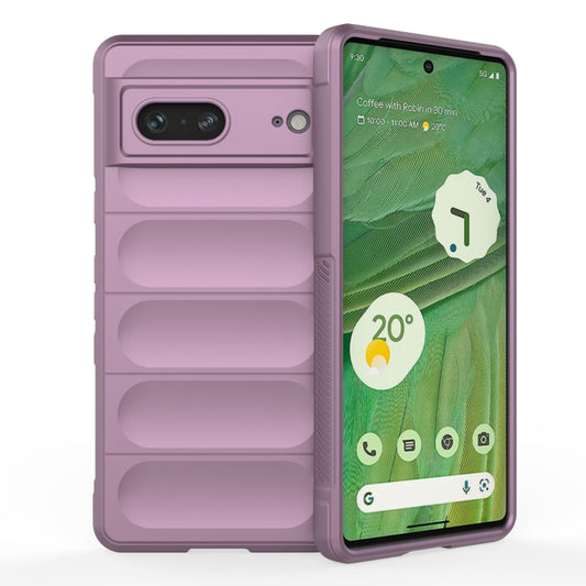 For Google Pixel 7 Magic Shield TPU + Flannel Phone Case(Purple) - Google Cases by buy2fix | Online Shopping UK | buy2fix