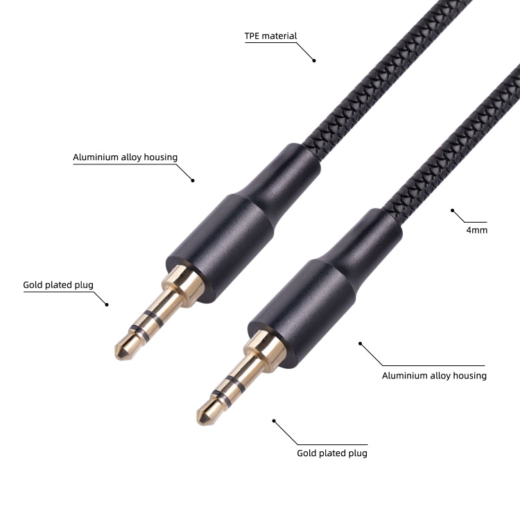 2130 3.5mm Male to 3.5mm Male Audio Cable, Length: 1m(Black) - Consumer Electronics by buy2fix | Online Shopping UK | buy2fix