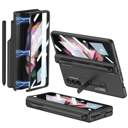 For Samsung Galaxy Z Fold3 5G GKK Full Coverage Magnetic Fold Hinge Shockproof Phone Case with Pen Slots(Black) - Galaxy Phone Cases by GKK | Online Shopping UK | buy2fix