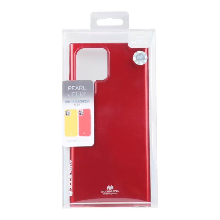 For Samsung Galaxy S23 Ultra 5G GOOSPERY PEARL JELLY Shockproof TPU Phone Case(Red) - Galaxy S23 Ultra 5G Cases by GOOSPERY | Online Shopping UK | buy2fix