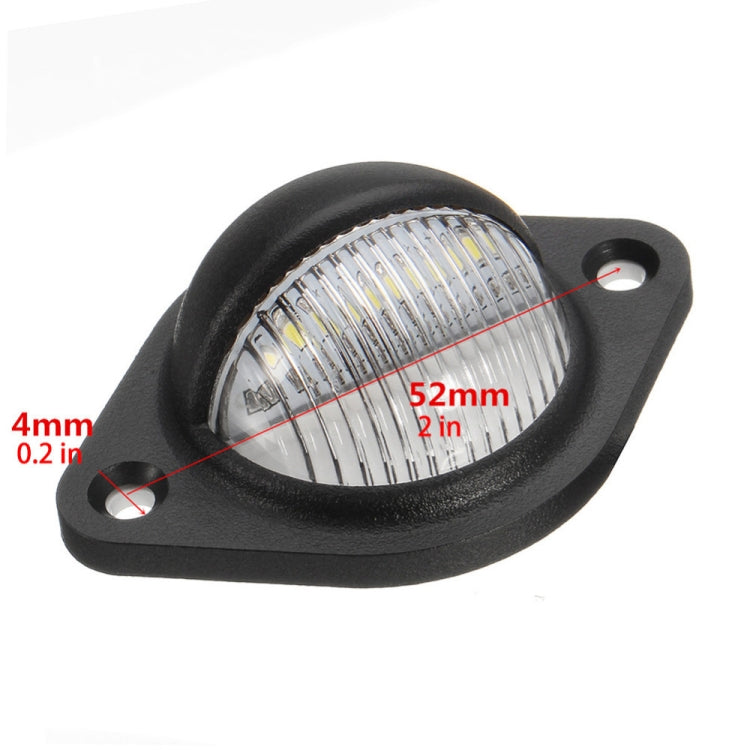 2pcs Car 3LED Round License Plate Light - In Car by buy2fix | Online Shopping UK | buy2fix