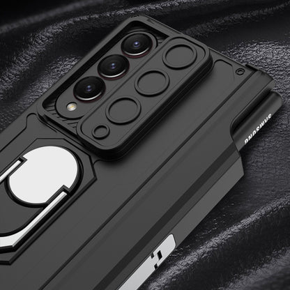 For Samsung Galaxy Z Fold4 GKK Integrated Magnetic Folding Phone Case with Pen Case(Black) - Galaxy Z Fold4 5G Cases by GKK | Online Shopping UK | buy2fix