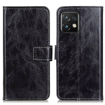 For Motorola Moto Edge 40 Pro 5G / X40 / X40 Pro Retro Crazy Horse Texture Leather Phone Case(Black) - Motorola Cases by buy2fix | Online Shopping UK | buy2fix