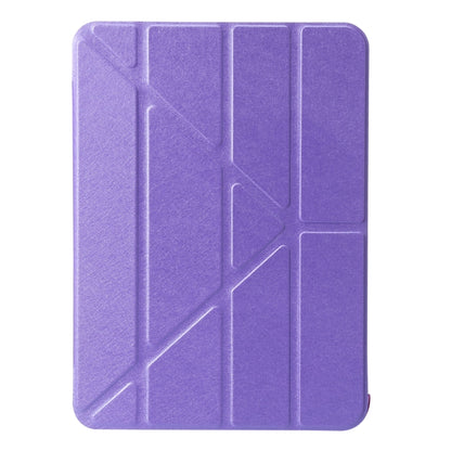 For iPad 2025 / 2022 Silk Texture Horizontal Deformation Flip Tablet Leather Case with Holder(Purple) - iPad 2025 / 2022 Cases by buy2fix | Online Shopping UK | buy2fix