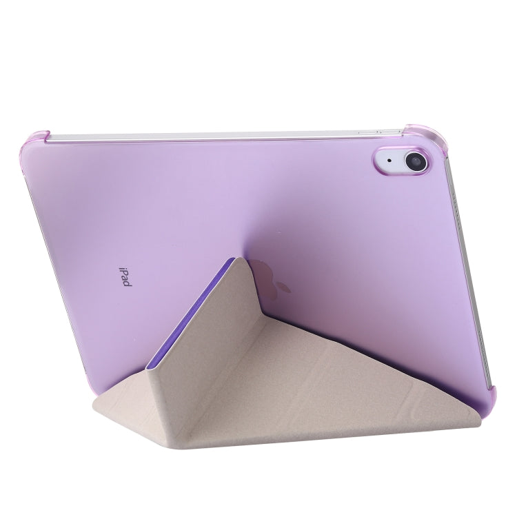 For iPad 2025 / 2022 Silk Texture Horizontal Deformation Flip Tablet Leather Case with Holder(Purple) - iPad 2025 / 2022 Cases by buy2fix | Online Shopping UK | buy2fix