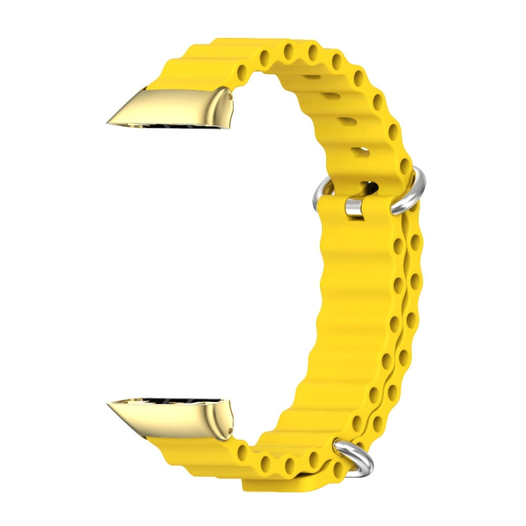 For Huawei Band 7 / 7 NFC MIJOBS CS Marine Silicone Breathable Watch Band(Yellow Gold) - Watch Bands by MIJOBS | Online Shopping UK | buy2fix