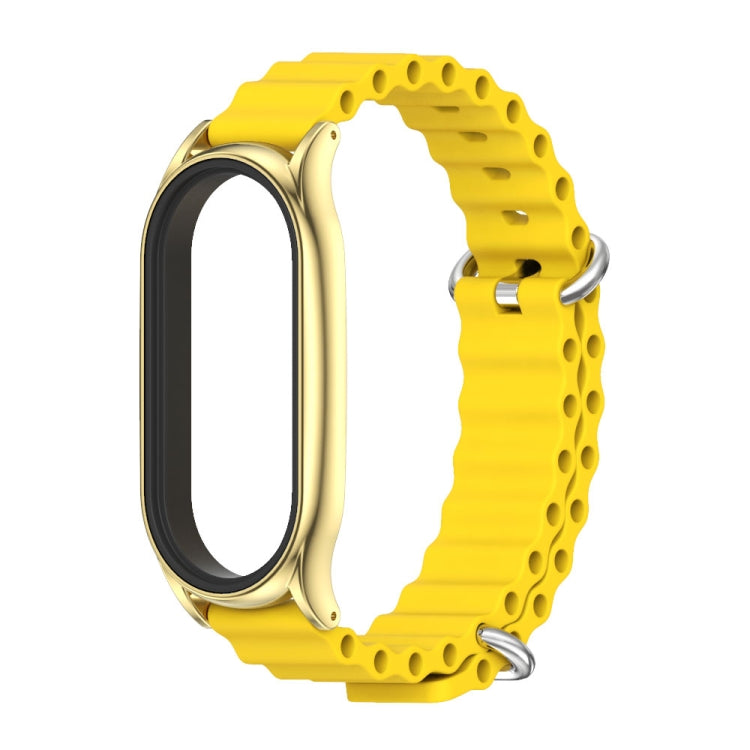 For Xiaomi Mi Band 7 / 7 NFC MIJOBS PLUS Marine Silicone Breathable Watch Band(Yellow Gold) - Watch Bands by MIJOBS | Online Shopping UK | buy2fix