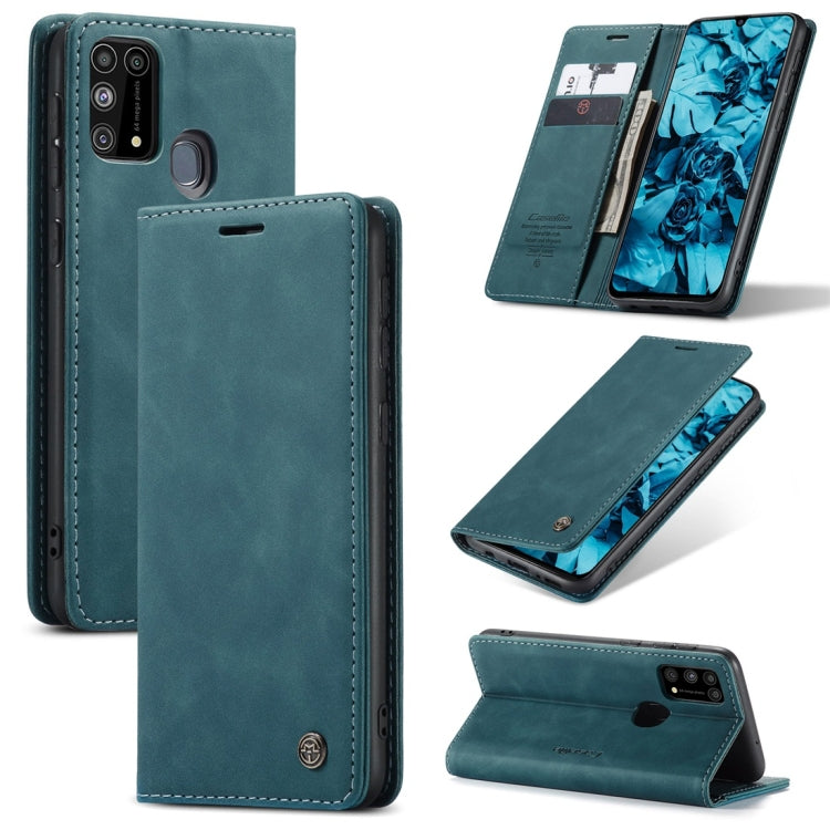 For Galaxy M31 CaseMe-013 Multifunctional Horizontal Flip Leather Case with Card Slot & Holder & Wallet(Blue) - Galaxy Phone Cases by CaseMe | Online Shopping UK | buy2fix