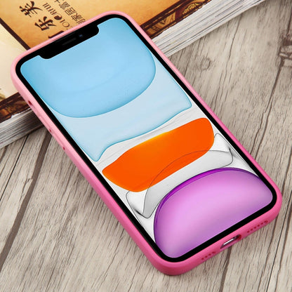For iPhone 11 Liquid TPU Silicone Gradient MagSafe Phone Case(Pink Red) - iPhone 11 Cases by buy2fix | Online Shopping UK | buy2fix