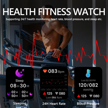 PG333 1.91 inch Waterproof Smart Sports Watch Support Heart Rate Monitoring / Blood Pressure Monitoring(Yellow) - Smart Wear by buy2fix | Online Shopping UK | buy2fix