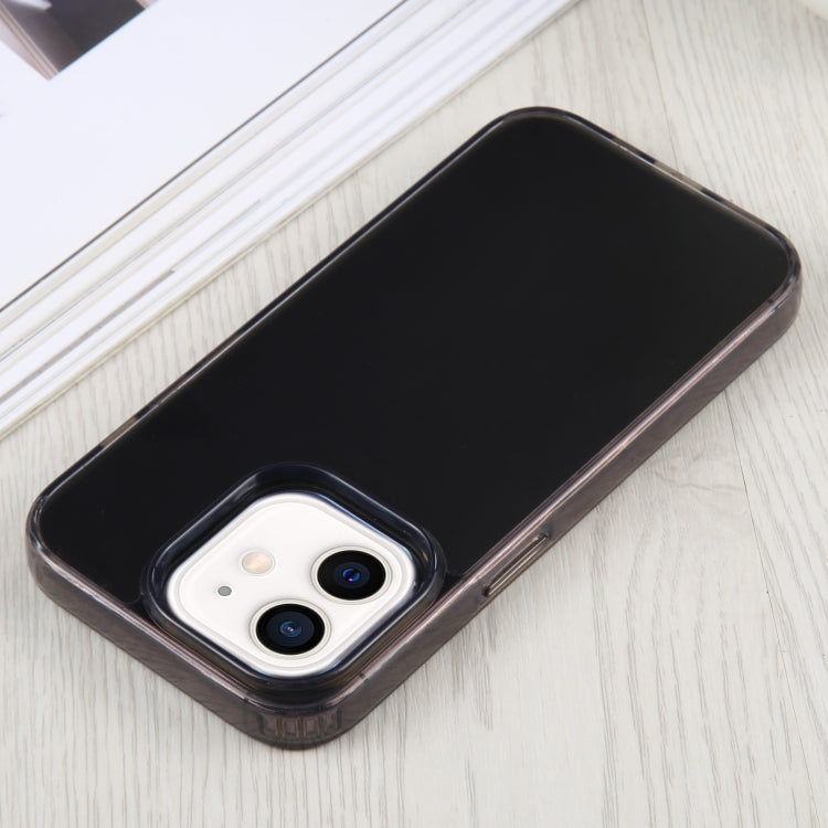 For iPhone 12 GEBEI Acrylic Phone Case(Transparent Black) - iPhone 12 / 12 Pro Cases by GEBEI | Online Shopping UK | buy2fix