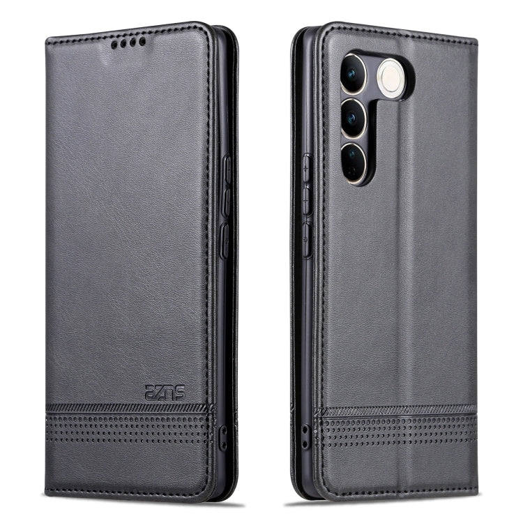 For vivo S16 / S16 Pro AZNS Magnetic Calf Texture Flip Leather Phone Case(Black) - vivo Cases by AZNS | Online Shopping UK | buy2fix