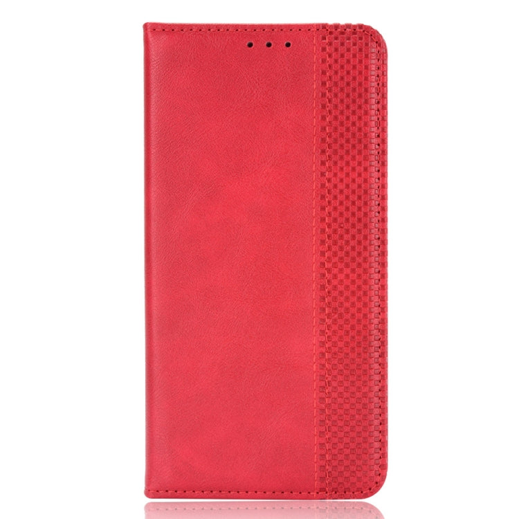 For Xiaomi Poco X5 5G / Redmi Note 12 5G Magnetic Buckle Retro Texture Leather Phone Case(Red) - Note 12 Cases by buy2fix | Online Shopping UK | buy2fix