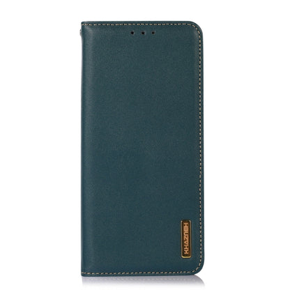 For Motorola Moto G73 5G KHAZNEH Nappa Top Layer Cowhide Leather Phone Case(Green) - Motorola Cases by buy2fix | Online Shopping UK | buy2fix