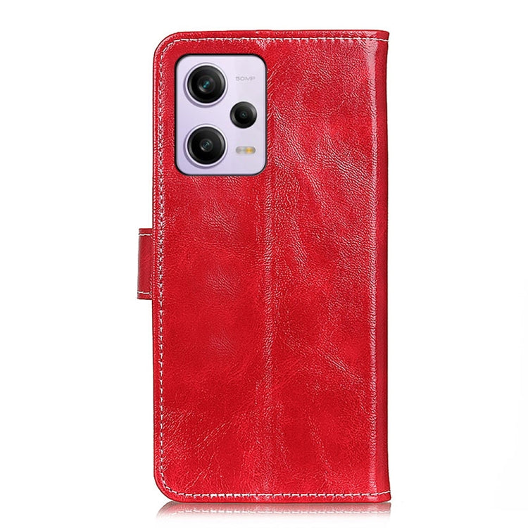 For Xiaomi Poco X5 Pro 5G / Redmi Note 12 Pro 5G Retro Crazy Horse Texture Flip Leather Phone Case(Red) - Note 12 Pro Cases by buy2fix | Online Shopping UK | buy2fix