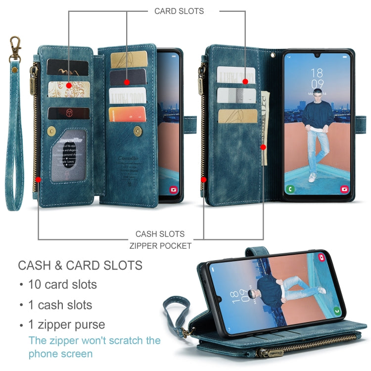 For Samsung Galaxy A34 5G CaseMe C30 Multifunctional Leather Phone Case(Blue) - Galaxy Phone Cases by CaseMe | Online Shopping UK | buy2fix