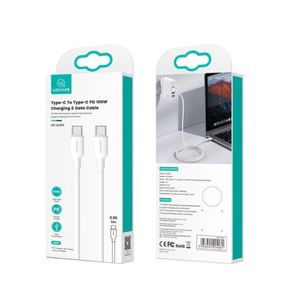 USAMS US-SJ613 U84 PD100W USB-C / Type-C to USB-C / Type-C Charging Data Cable, Cable Length:1m(White) - USB-C & Type-C Cable by USAMS | Online Shopping UK | buy2fix