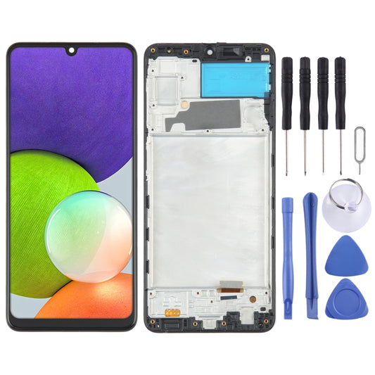 OLED LCD Screen for Samsung Galaxy A22 4G SM-A225 Digitizer Full Assembly with Frame - Repair & Spare Parts by buy2fix | Online Shopping UK | buy2fix