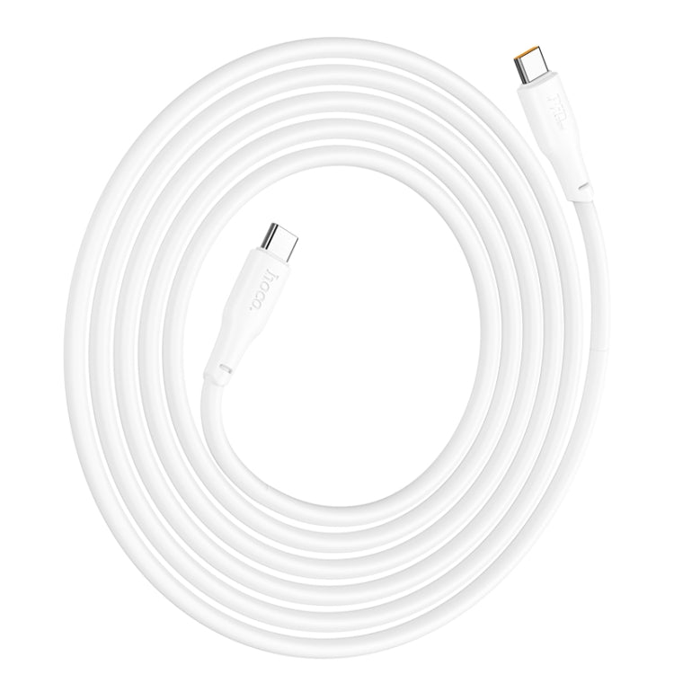 hoco X93 240W USB-C/Type-C to USB-C/Type-C Fast Charge Data Cable, Length:2m(White) - USB-C & Type-C Cable by hoco | Online Shopping UK | buy2fix