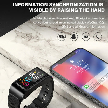 H21 1.14 inch Leather Band Earphone Detachable Smart Watch Support Temperature Measurement / Bluetooth Call / Voice Control(Black) - Smart Wear by buy2fix | Online Shopping UK | buy2fix