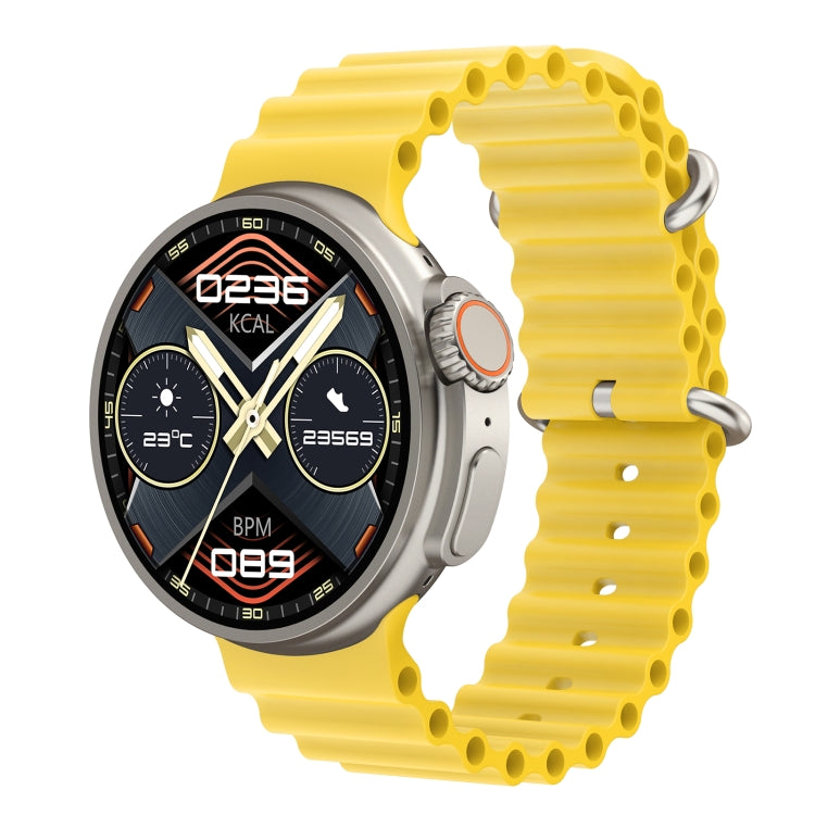 K9 Ultra Pro 1.39 inch Silicone Band IP67 Waterproof Smart Watch Support Bluetooth Call / NFC(Yellow) - Smart Wear by buy2fix | Online Shopping UK | buy2fix
