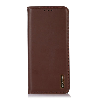 For Sony Xperia 1 V KHAZNEH Nappa Top Layer Cowhide Leather Phone Case(Brown) - Sony Cases by buy2fix | Online Shopping UK | buy2fix