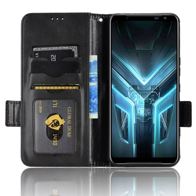 For Asus ROG Phone 3 Strix / 3 ZS661KL Symmetrical Triangle Leather Phone Case(Black) - ASUS Cases by buy2fix | Online Shopping UK | buy2fix