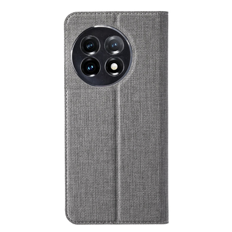 For One Plus 11 ViLi DMX Series Shockproof Magnetic Flip Leather Phone Case(Grey) - OnePlus Cases by ViLi | Online Shopping UK | buy2fix