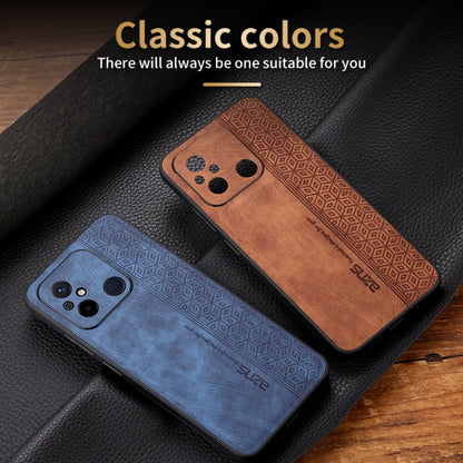 For Xiaomi Poco C55 / Redmi 12C / 11A AZNS 3D Embossed Skin Feel Phone Case(Brown) - Xiaomi Cases by AZNS | Online Shopping UK | buy2fix
