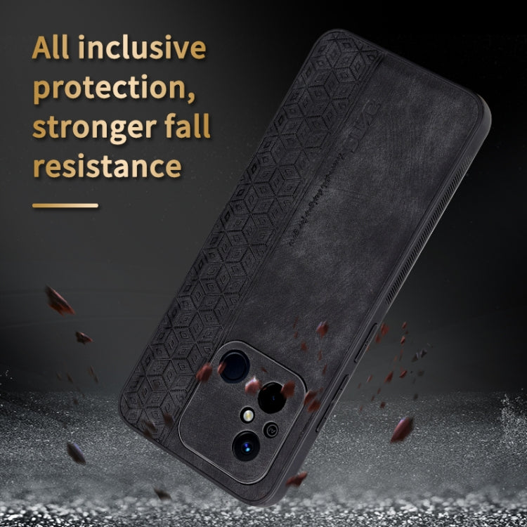For Xiaomi Poco C55 / Redmi 12C / 11A AZNS 3D Embossed Skin Feel Phone Case(Brown) - Xiaomi Cases by AZNS | Online Shopping UK | buy2fix